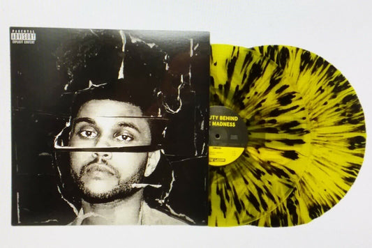 The Weeknd - Beauty Behind The Madness "Yellow w/ Black Splatter" Vinyl Record 2LP (5th Anniversary Edition)