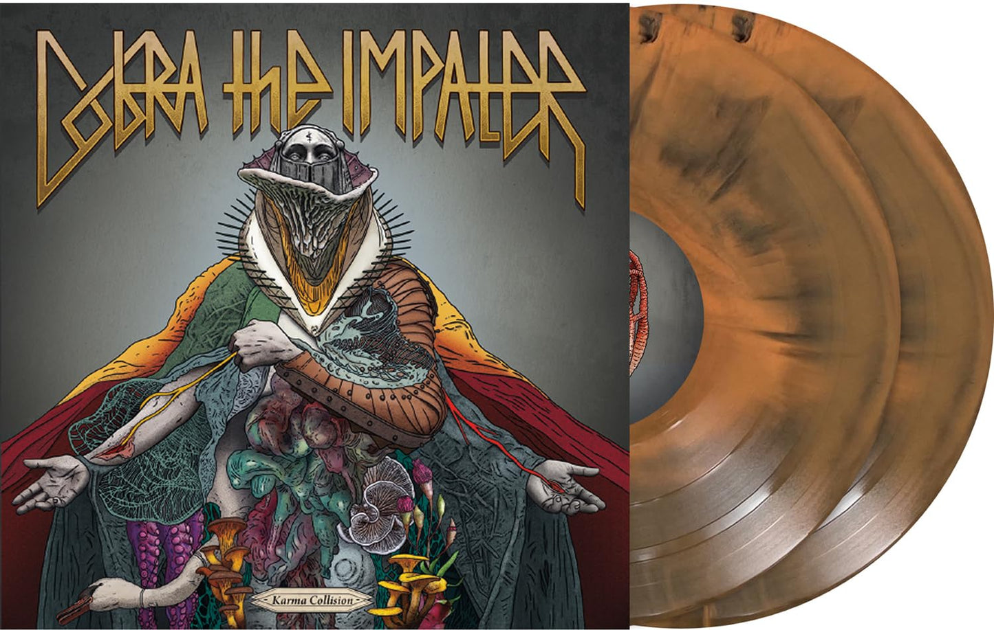 Cobra The Impaler - Karma Collision "Blue/Orange Marble" Vinyl Record 2LP