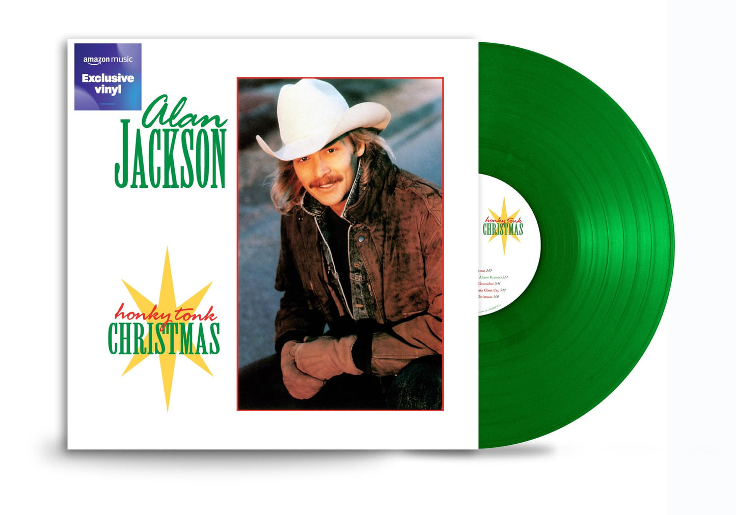 Alan Jackson - Honky Tonk Christmas "Green" Vinyl Record LP