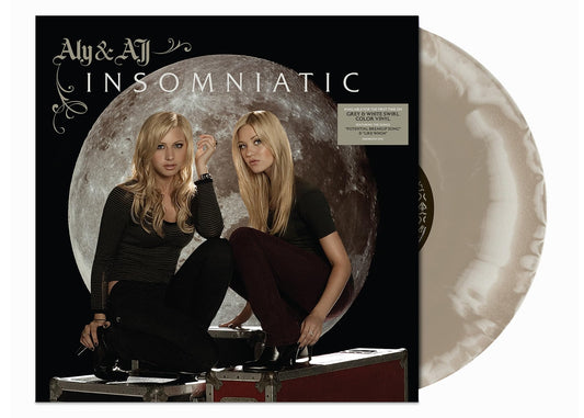 Aly & AJ - Insomniatic "Grey/White Swirl" Vinyl Record LP