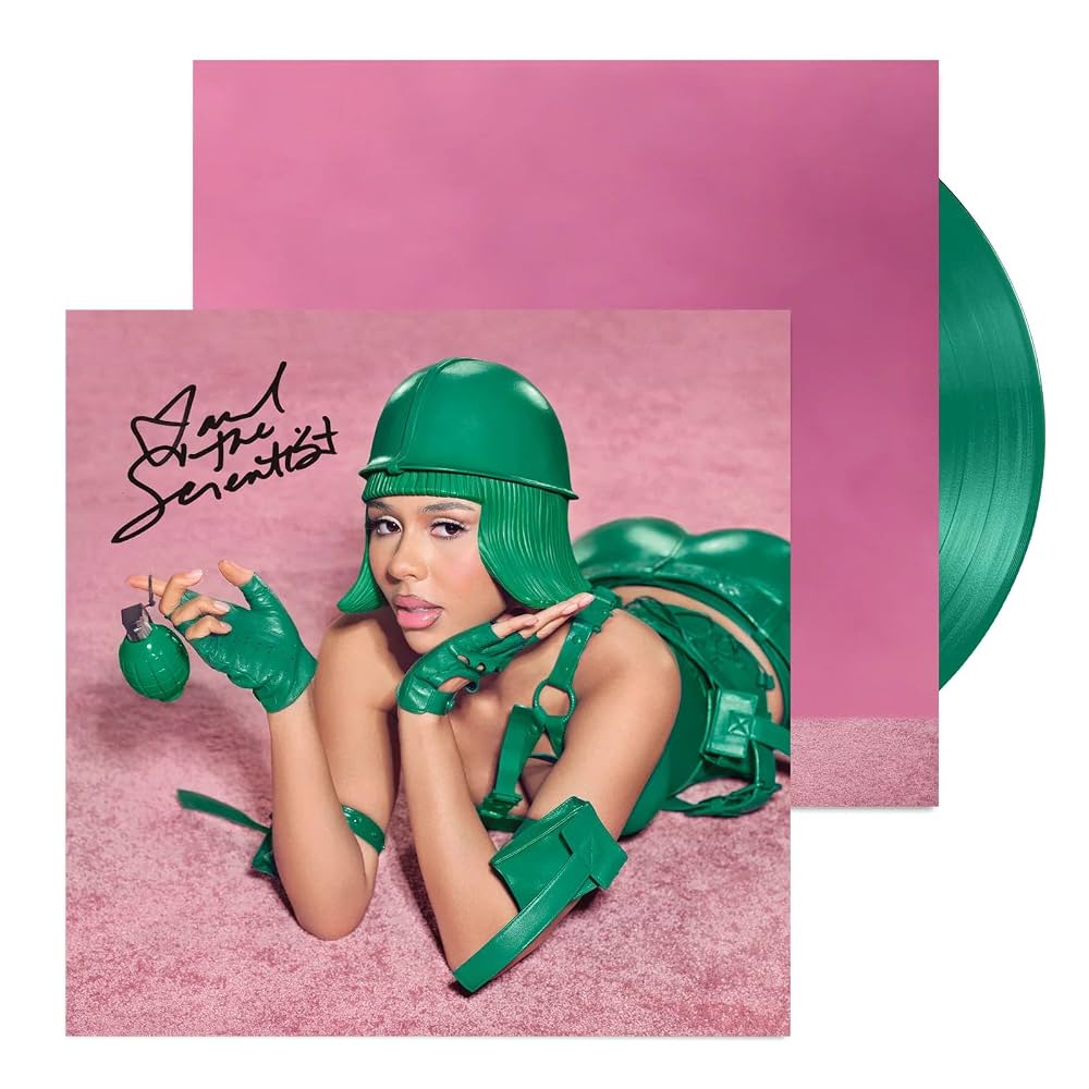 SIGNED Mariah the Scientist - Hearts Sold Separately Toy Soldier Green Vinyl Record LP
