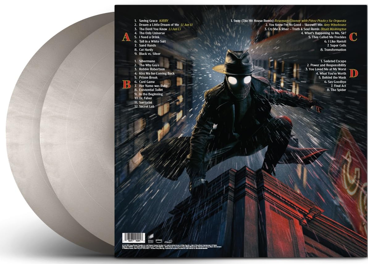 Kris Bowers & Michael Dean Parsons - Spider-Noir (Prime Original Series Soundtrack) "Opaque Silver" Vinyl Record 2LP