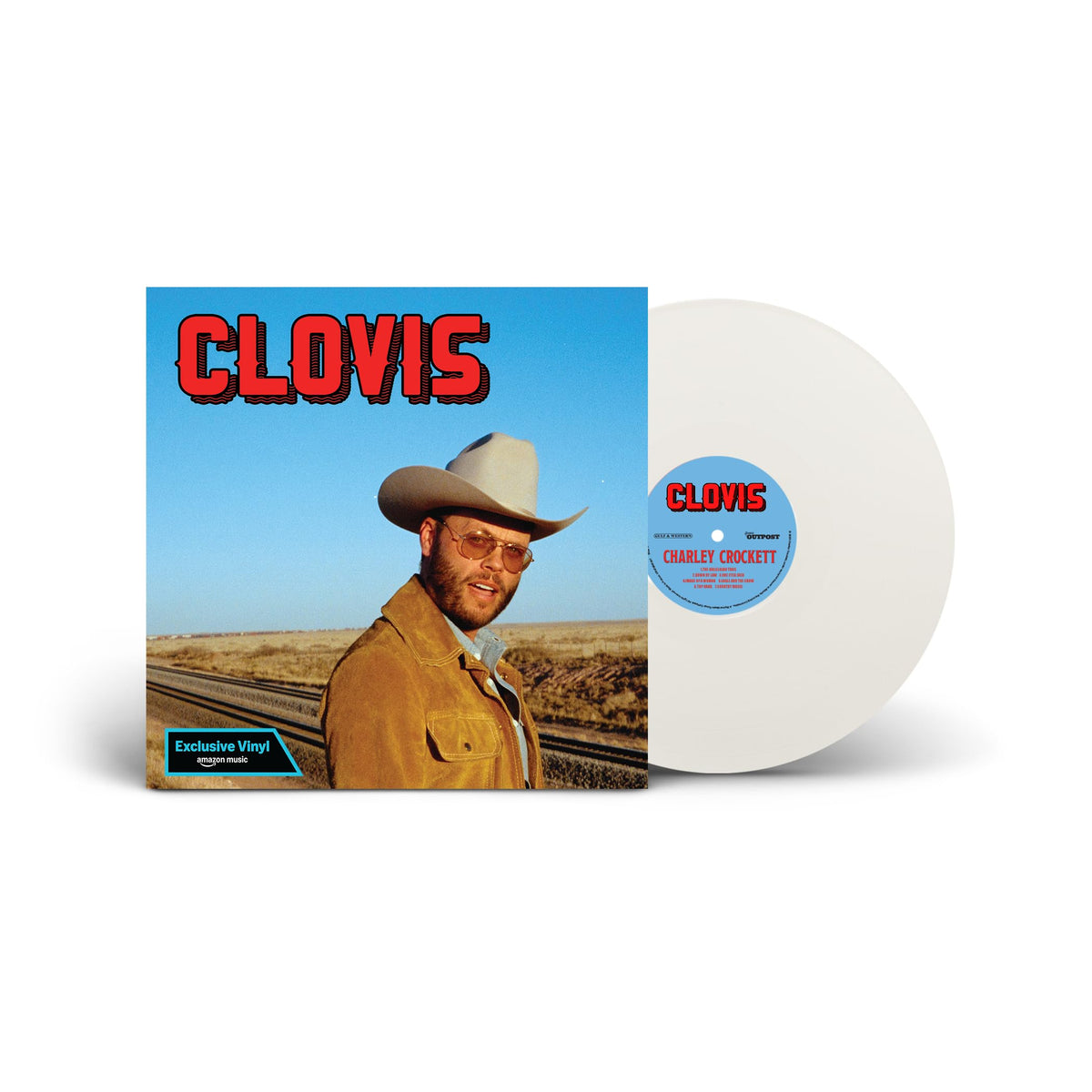Charley Crockett - Clovis "White" Vinyl Record LP