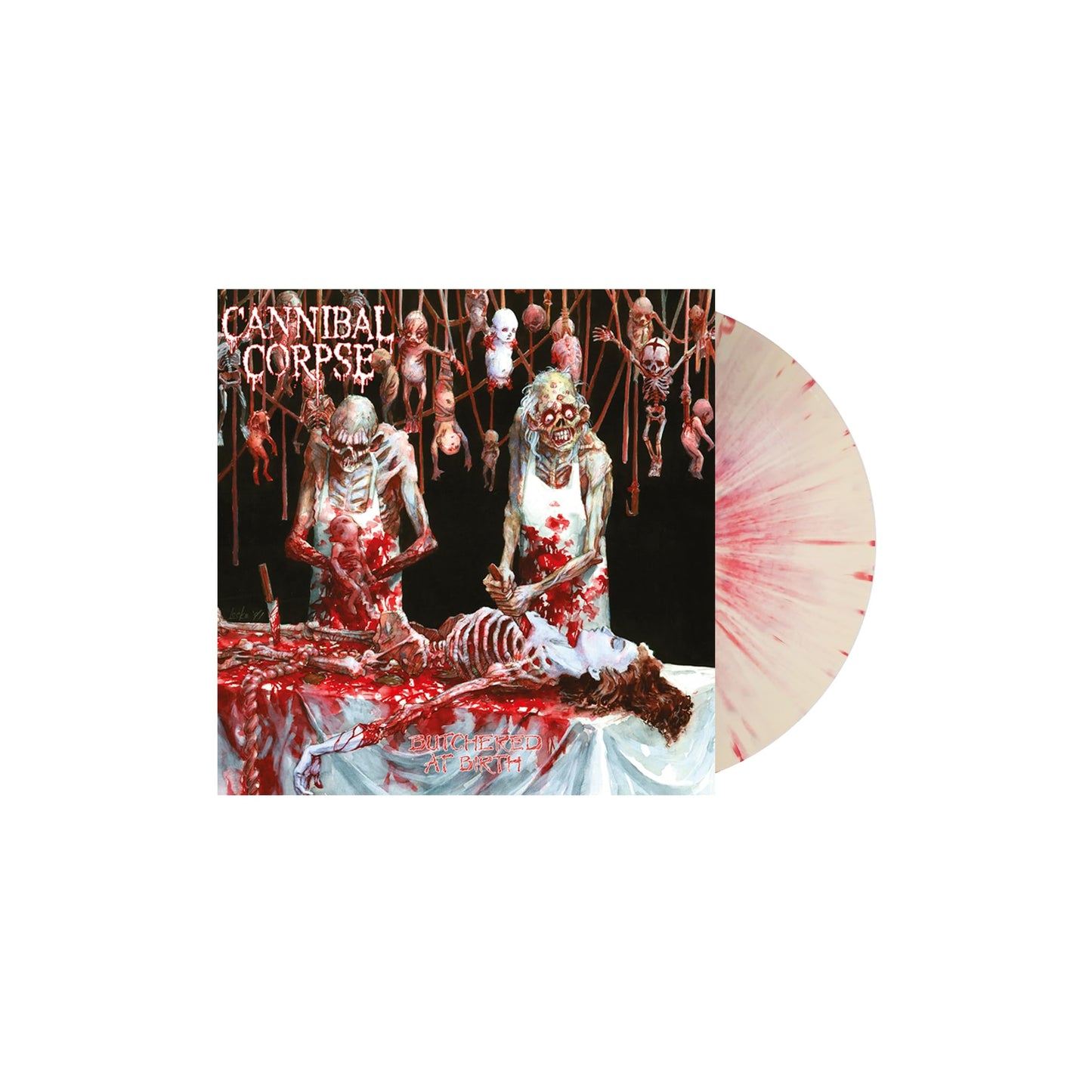 Butchered At Birth - White & Red Splatter Vinyl