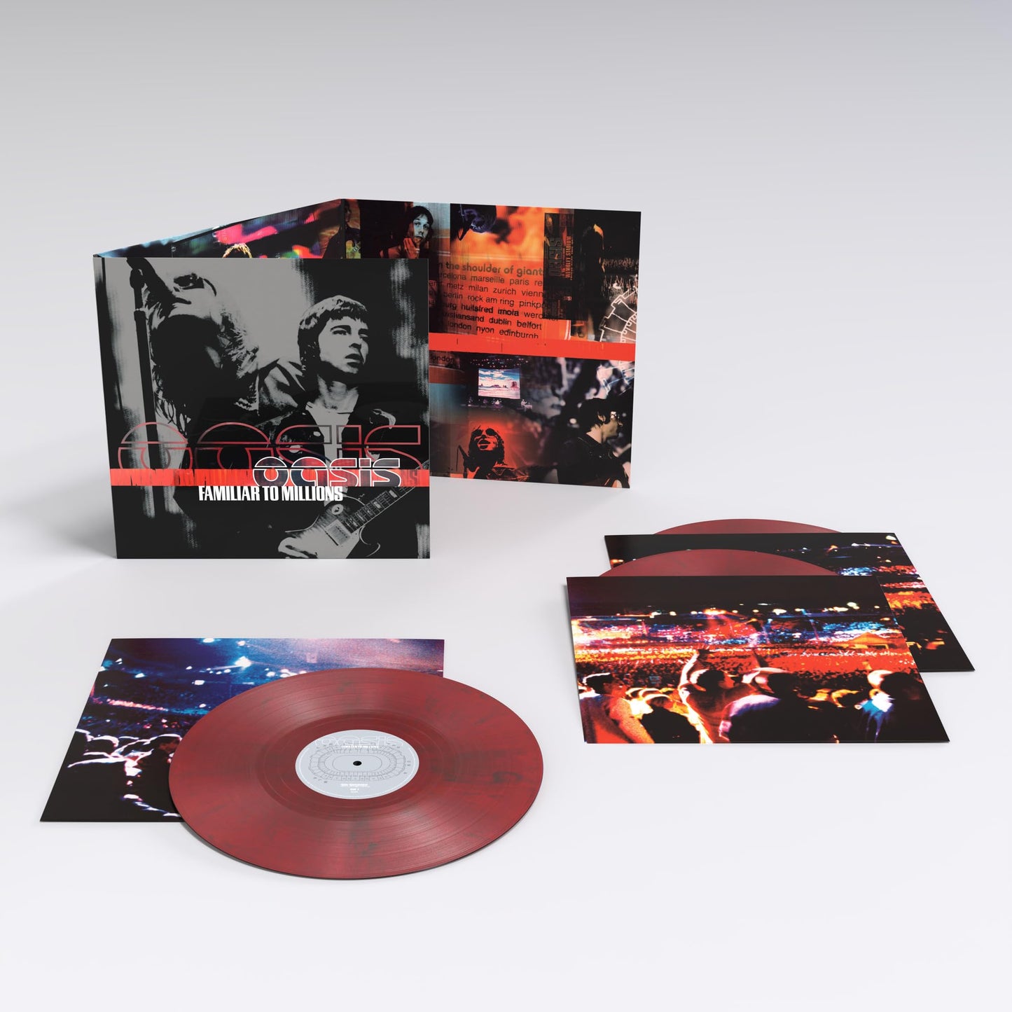 Oasis - Familiar To Millions Red & Black Marble Vinyl Record 3LP