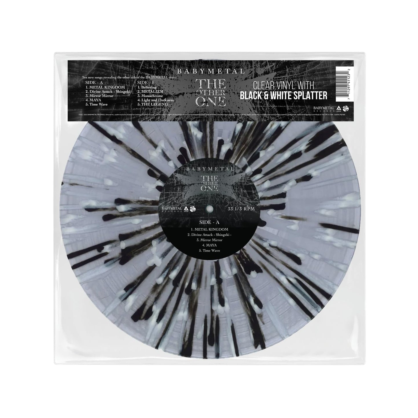 BABYMETAL - The Other One "Clear With Black & White Splatter" Vinyl Record LP
