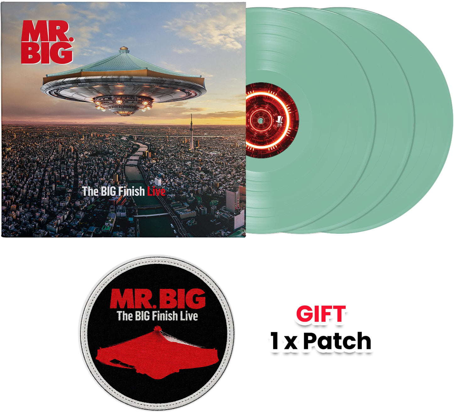 Mr. Big - The BIG Finish Live "Mint" Vinyl Record 3LP (+ Embroidery Patch)