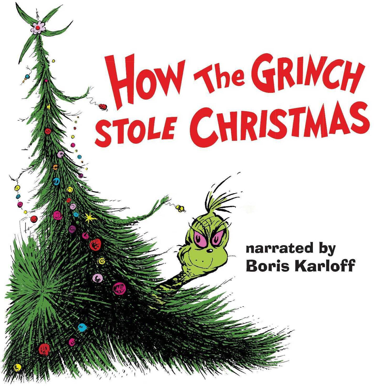 Boris Karloff & Thurl Ravenscroft - How The Grinch Stole Christmas "Grinch Green" Vinyl Record LP