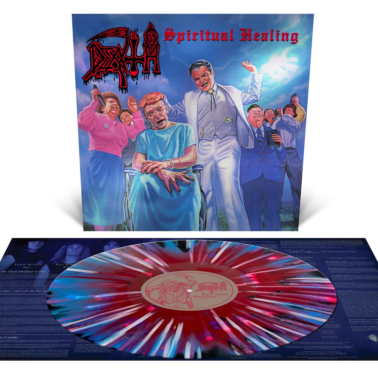 Death - Spiritual Healing (Remastered, Expanded) "Corpse Blue With Blood Splatter" Vinyl Record LP