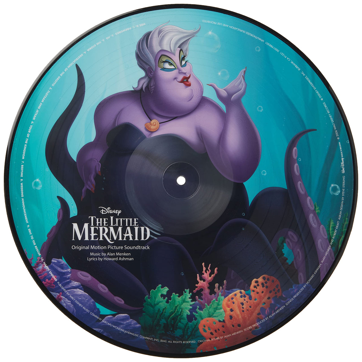 Various Artists - The Little Mermaid "Picture Disc" Vinyl Record LP
