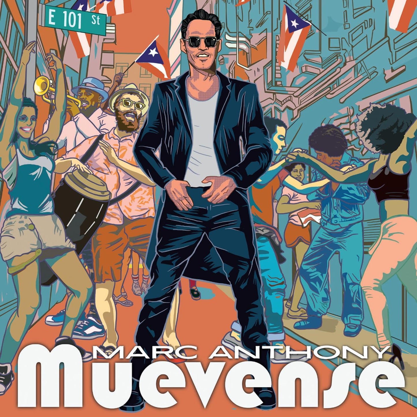 Marc Anthony - MUEVENSE "Orange" Vinyl Record LP