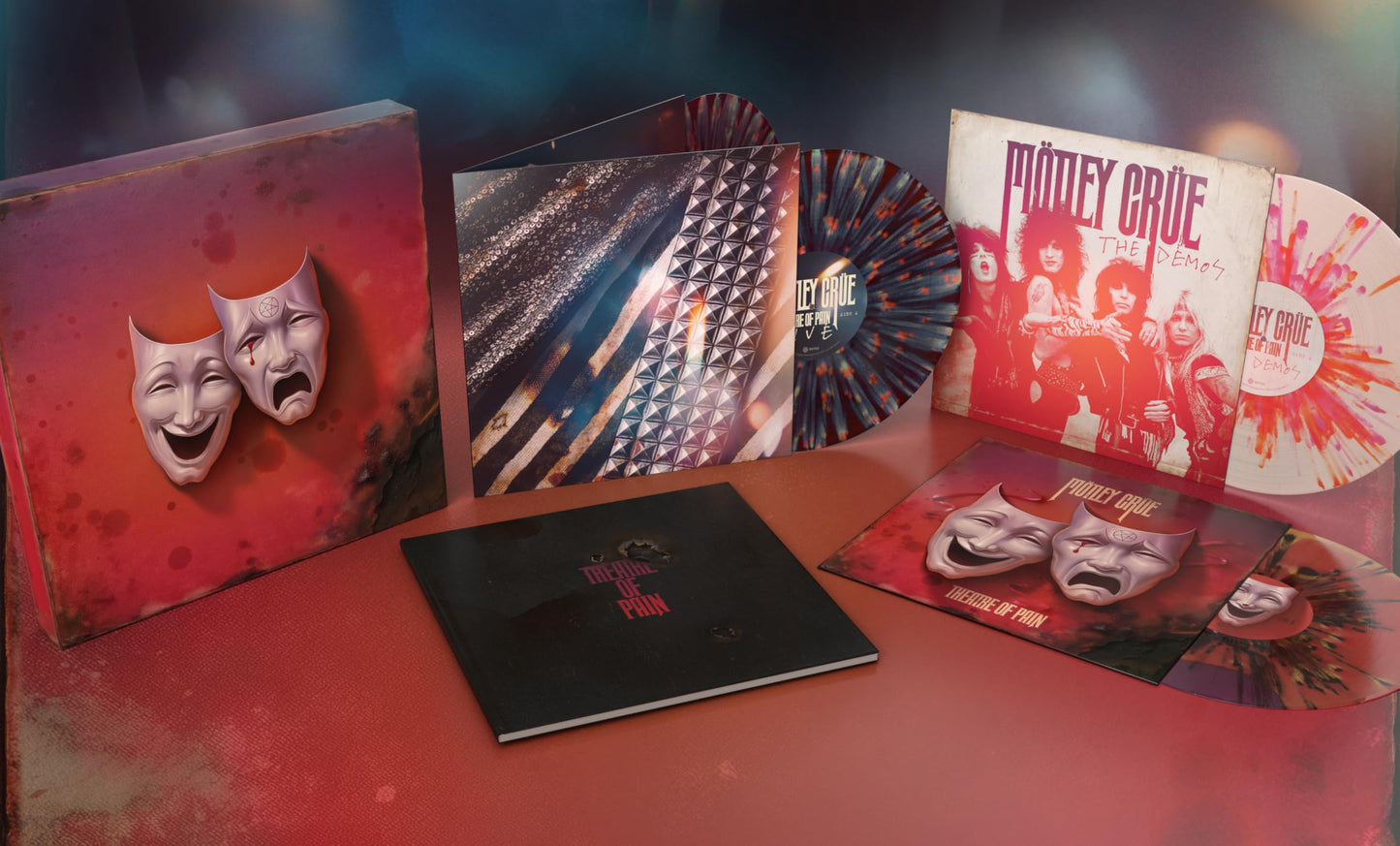 Mötley Crüe - Theatre Of Pain (40th Anniversary Deluxe Box Set) "Multicolor Splatter" Vinyl Record 4LP