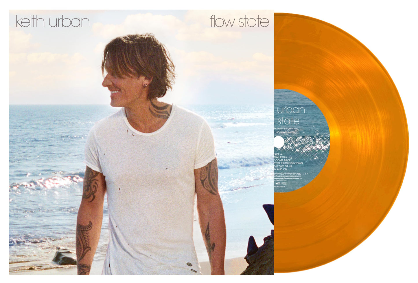 Keith Urban - flow state "Translucent Orange" Vinyl Record LP