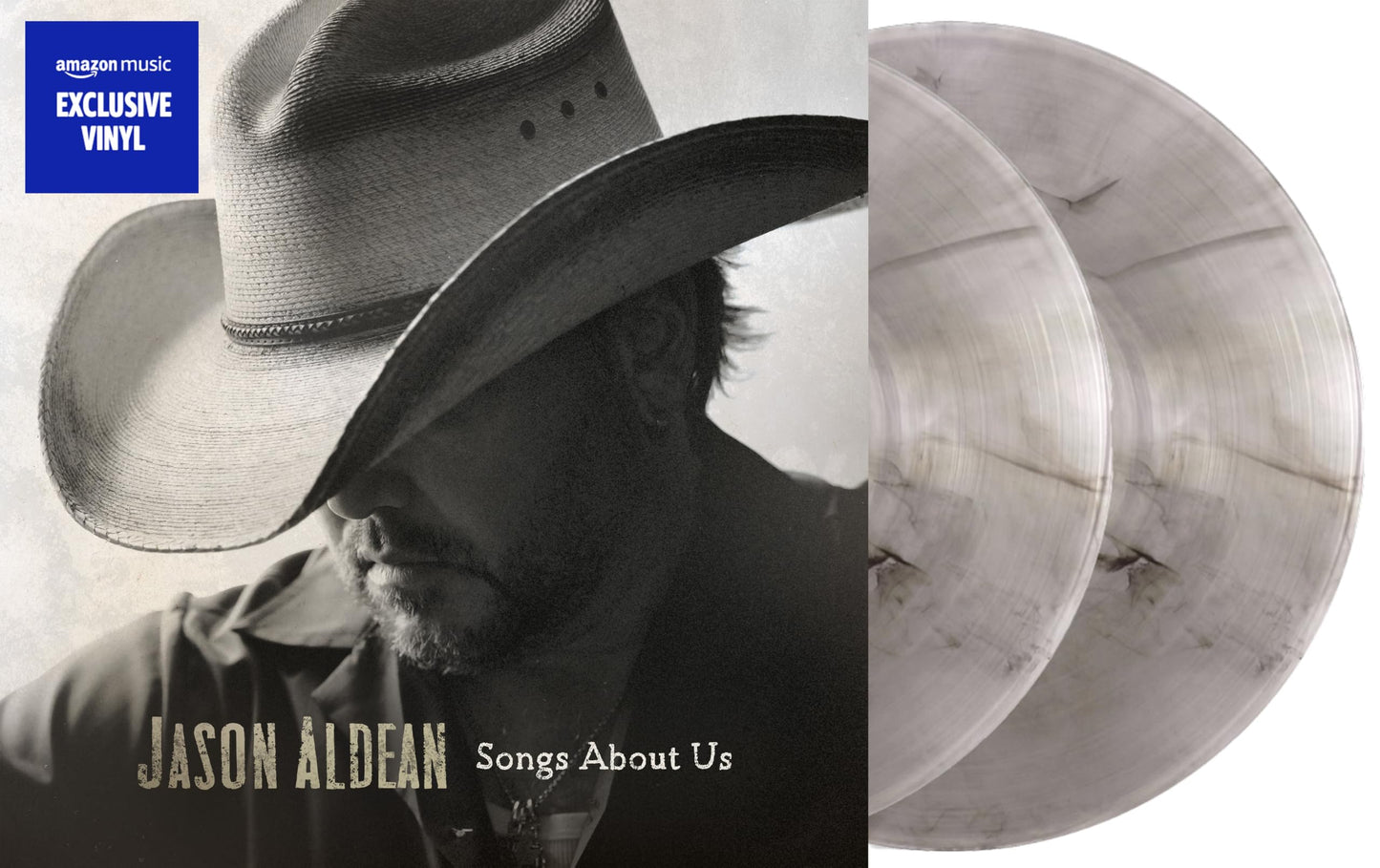 Jason Aldean - Songs About Us Clear Smoke Vinyl Record 2LP