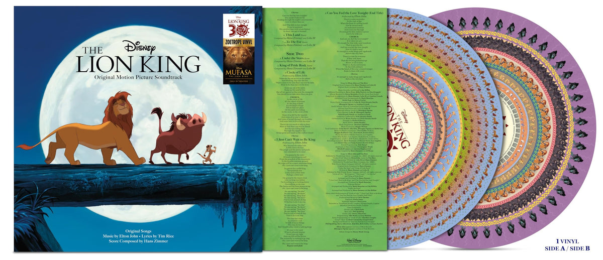 Lion King: 30th Anniversary (Original Soundtrack) - Limited Zoetrope Picture Disc