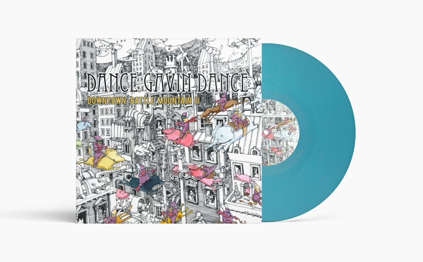 Dance Gavin Dance - Downtown Battle Mountain II (15th Anniversary) "Light Blue Glitter" Vinyl Record LP