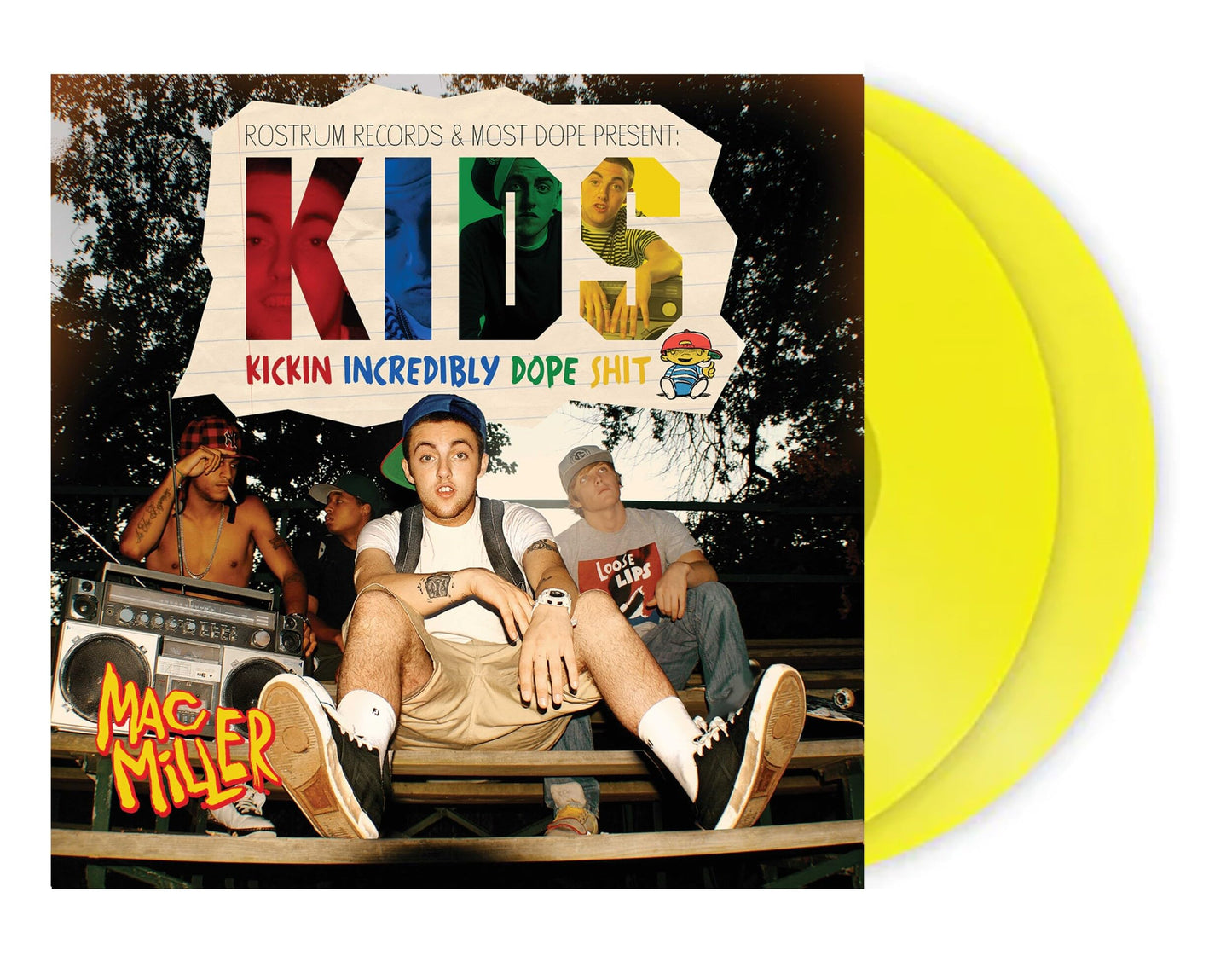 Mac Miller - K.I.D.S. "Translucent Yellow" Vinyl Record 2LP
