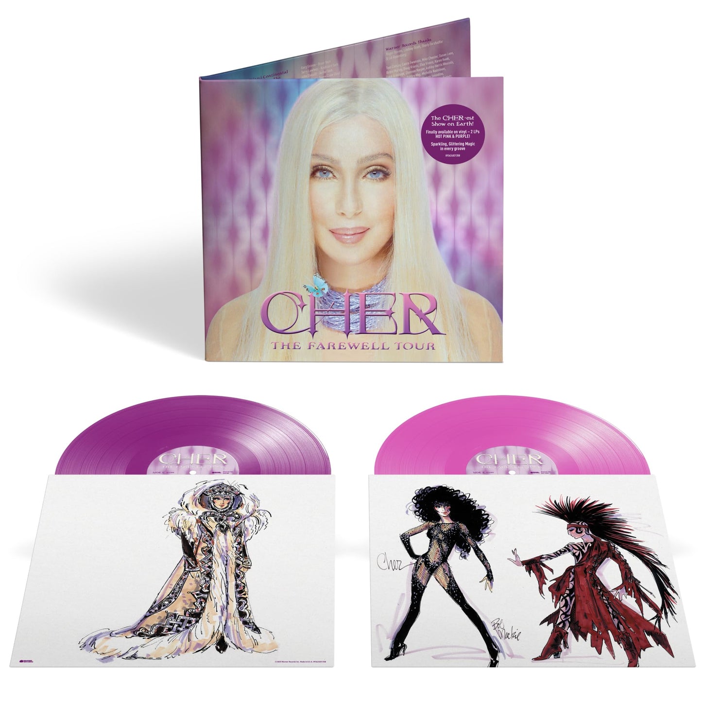 Cher - The Farewell Tour "Hot Pink & Purple" Vinyl Record 2LP