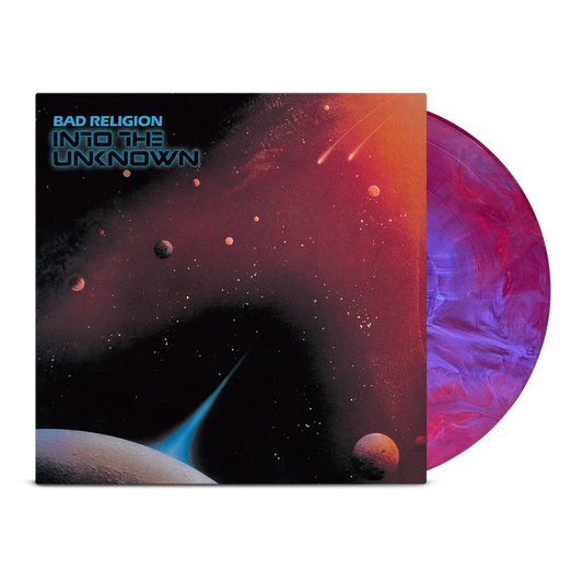SIGNED Bad Religion - Into The Unknown "Red Nebula Splash" Vinyl Record LP
