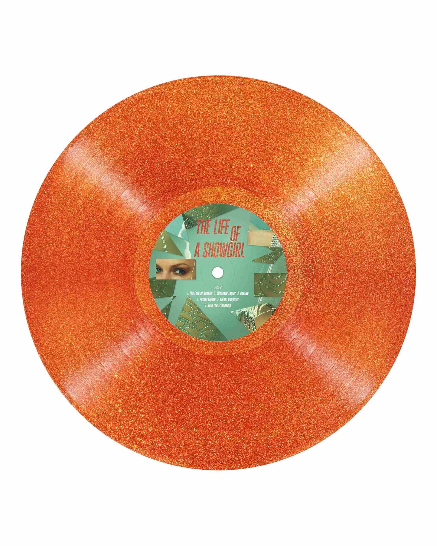 Taylor Swift - The Life Of A Showgirl "Sweat & Vanilla Perfume" Orange Glitter Vinyl Record LP