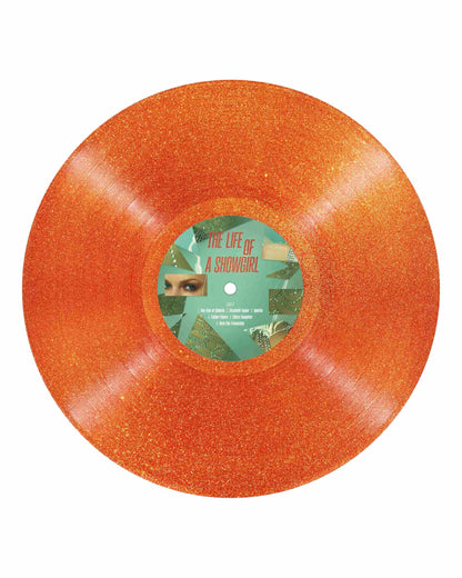 Taylor Swift - The Life Of A Showgirl "Sweat & Vanilla Perfume" Orange Glitter Vinyl Record LP