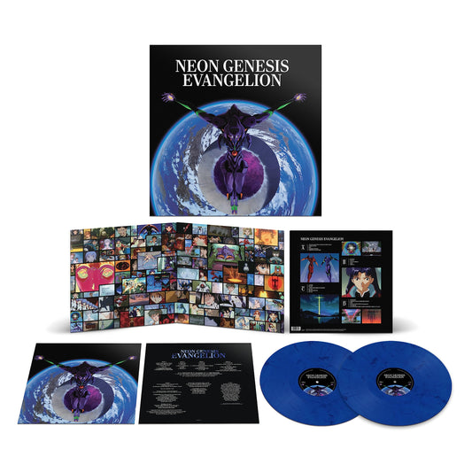 Neon Genesis Evangelion Original Series Soundtrack Translucent Blue Vinyl Record 2LP
