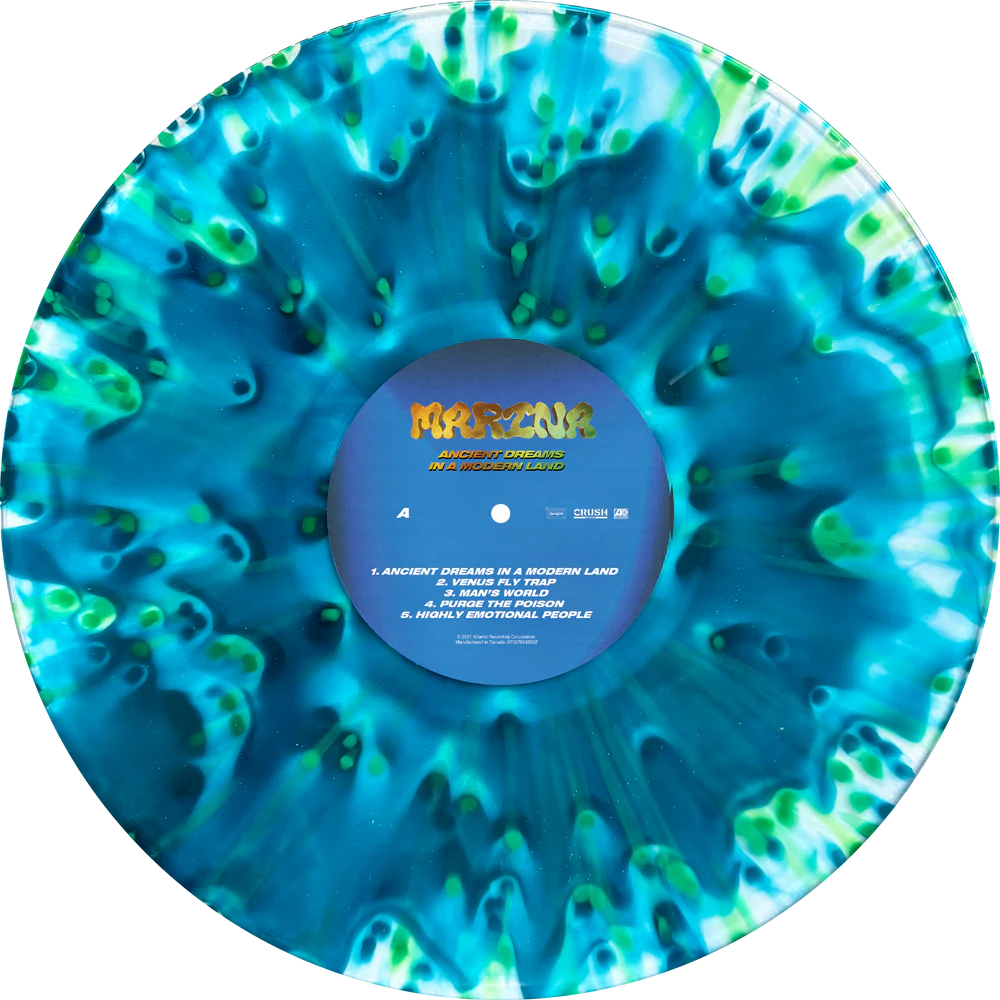 Marina  - Ancient Dreams In A Modern Land Turquoise Vinyl Record LP