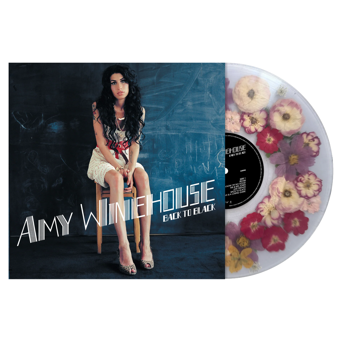 Amy Winehouse - Back To Black Flower Filled Vinyl Record LP