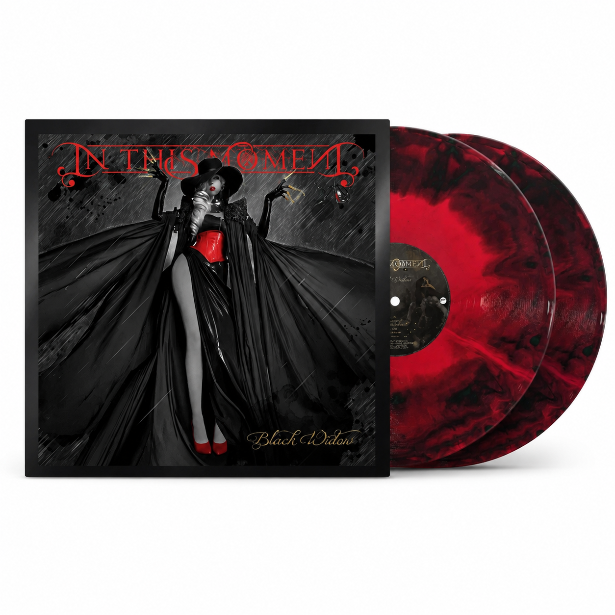 In This Moment - Black Widow Red & Black Nebula Foil Cover Vinyl Record 2LP