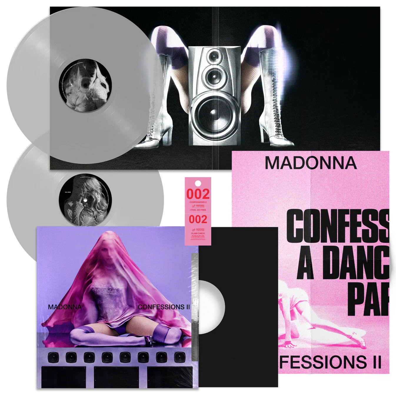 Madonna - Confessions II Deluxe Clear Vinyl Record 2LP