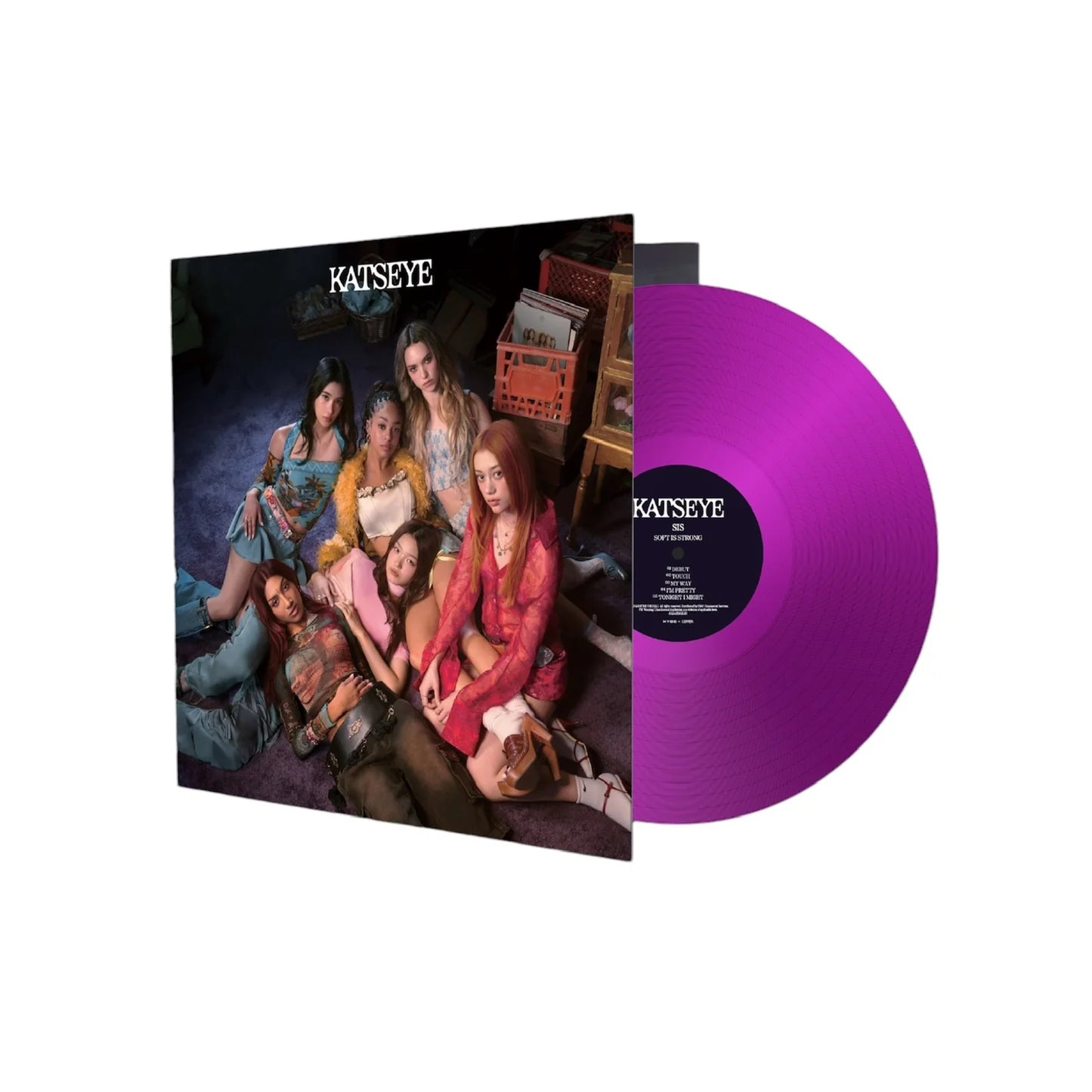 SIGNED Katseye - SIS (Soft Is Strong) Purple Vinyl Record LP