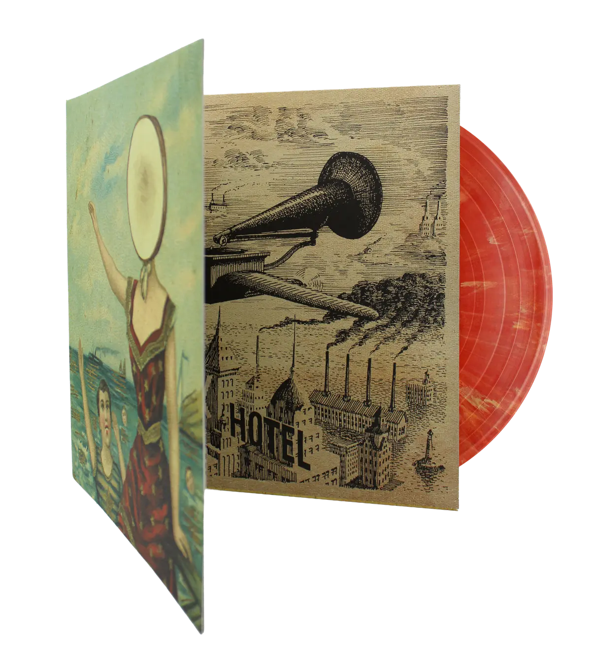 Neutral Milk Hotel - In The Aeroplane Over The Sea Copper Ruby Shimmer Vinyl Record LP