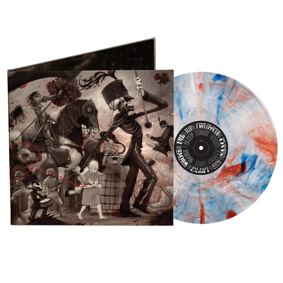 My Chemical Romance - The Black Parade Blue, Red & White Marble Vinyl Record LP