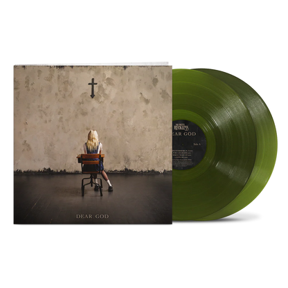 SIGNED The Pretty Reckless - Dear God Translucent Forest Green Vinyl Record 2LP
