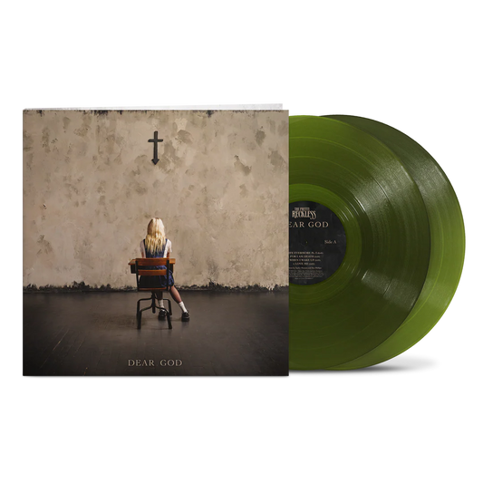 SIGNED The Pretty Reckless - Dear God Translucent Forest Green Vinyl Record 2LP