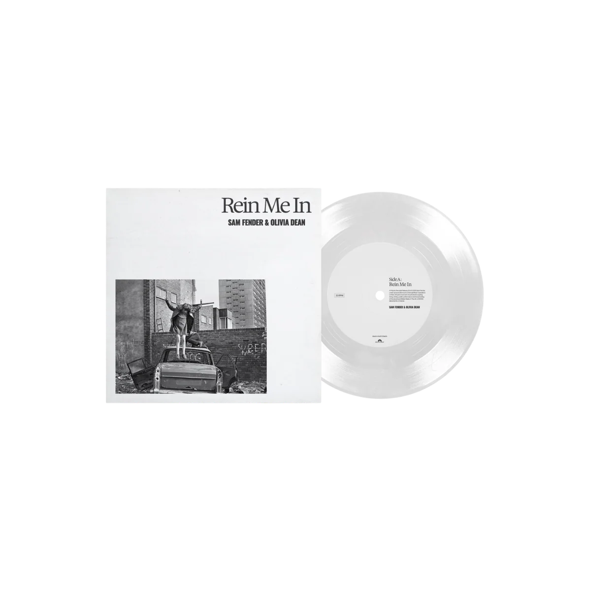 Sam Fender & Olivia Dean - Rein Me In Clear 7" Vinyl Record