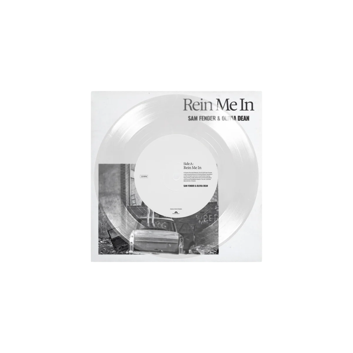 Sam Fender & Olivia Dean - Rein Me In Clear 7" Vinyl Record