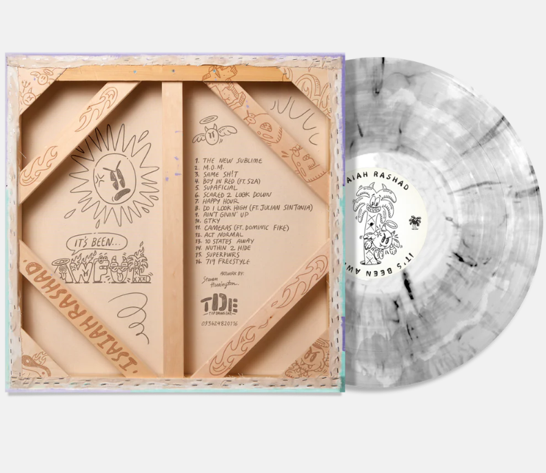Isaiah Rashad - It's Been Awful Swirl Vinyl Record 2LP Steven Harrington Uncolored Edition