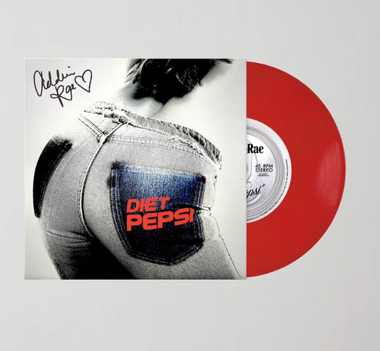SIGNED Addison Rae - Diet Pepsi Red 7" Single Vinyl Record