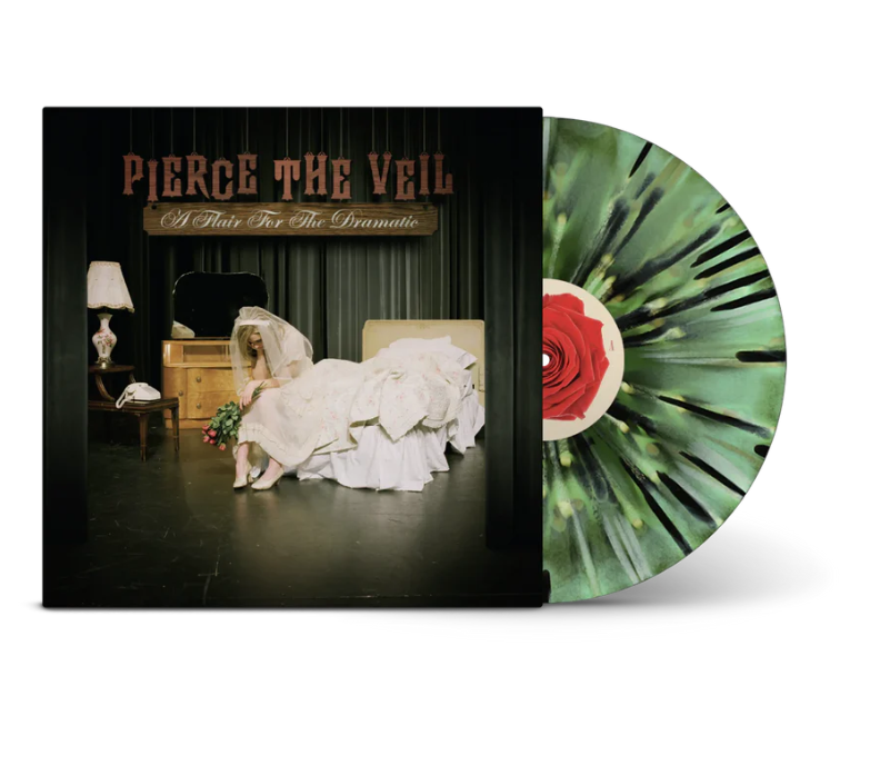 Pierce The Veil - A Flair For the Dramatic Swamp, Olive, Opaque Green Tri-Coloured Vinyl Record LP