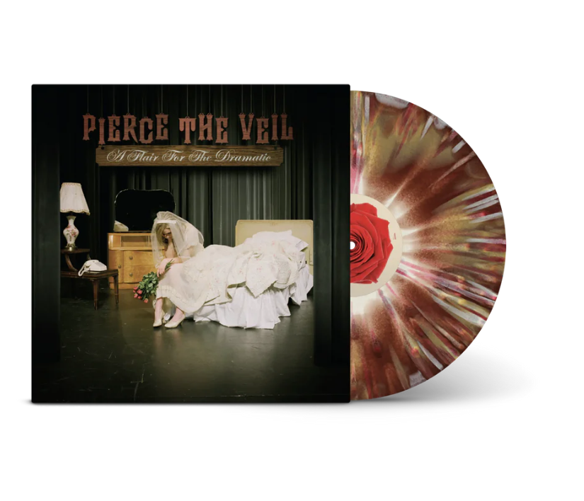 Pierce The Veil - A Flair For The Dramatic Gold, Brown & Bone Tri-Coloured Vinyl Record LP