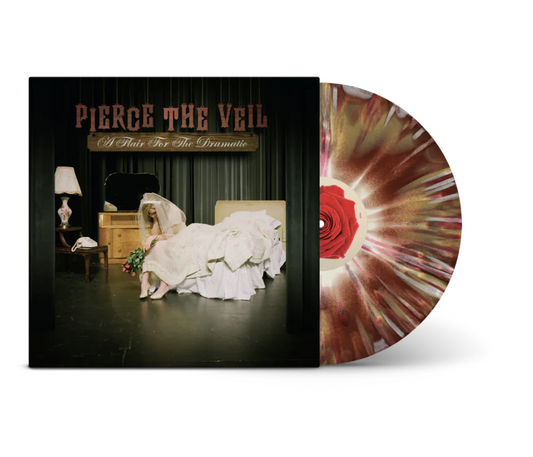 Pierce The Veil - A Flair For The Dramatic Gold, Brown & Bone Tri-Coloured Vinyl Record LP