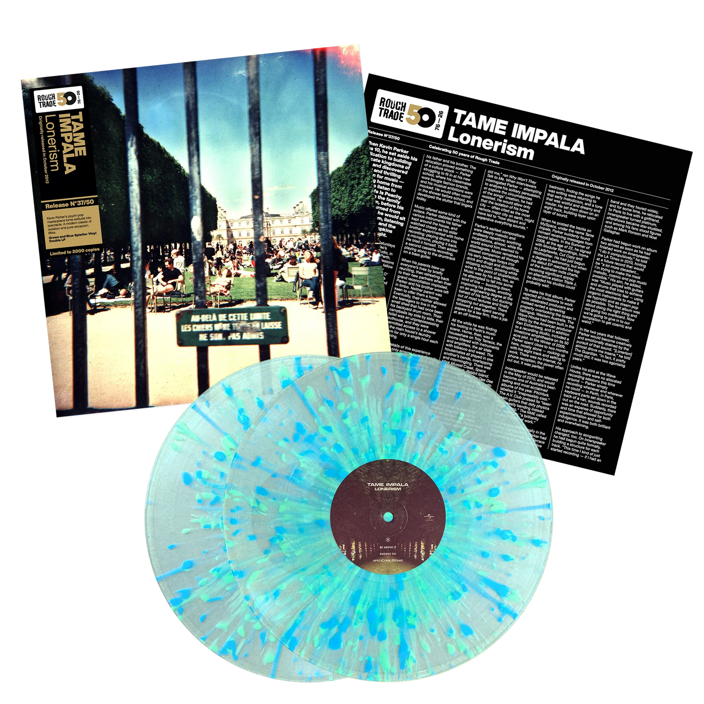 Tame Impala - Lonerism "Green & Blue Splatter" Vinyl Record 2LP