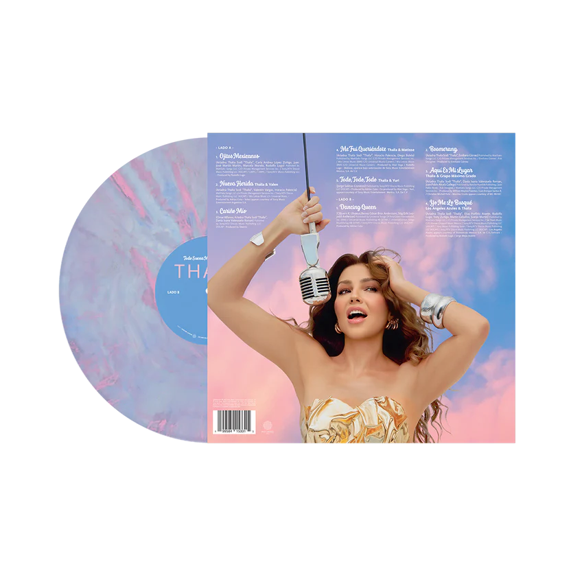 SIGNED Thalía - Todo Suena Mejor En Cumbia Mystery Color Vinyl Record LP