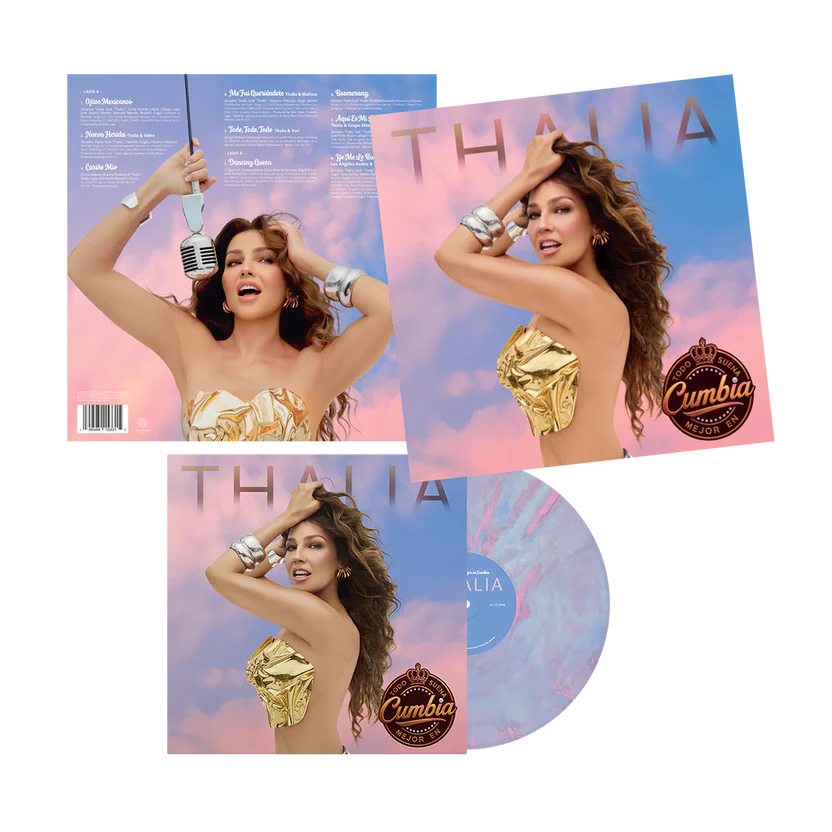 SIGNED Thalía - Todo Suena Mejor En Cumbia Mystery Color Vinyl Record LP