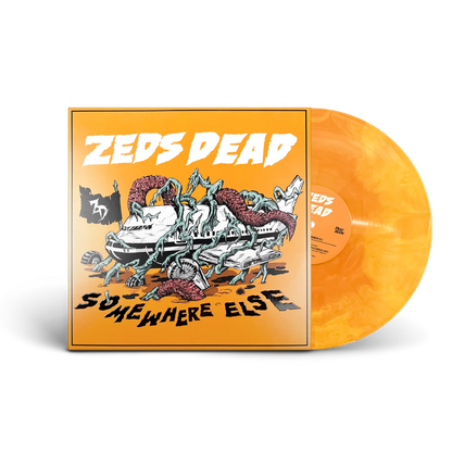 Zeds Dead - Somewhere Else "Yellow-Orange Handpour" Vinyl Record LP