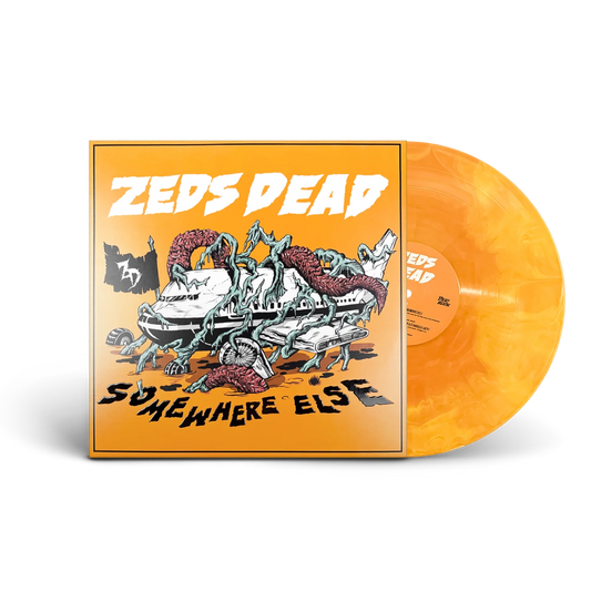 Zeds Dead - Somewhere Else "Yellow-Orange Handpour" Vinyl Record LP