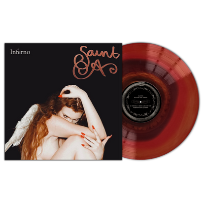 SIGNED Saint Avangeline - Inferno "Hellfire Swirl" Vinyl Record LP