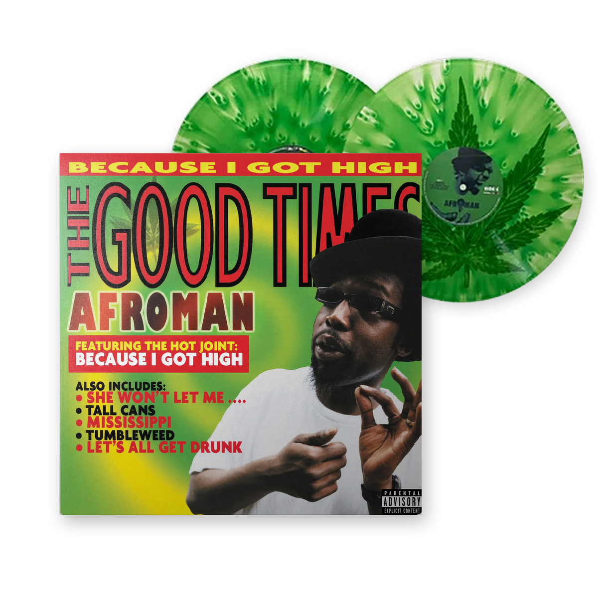 Afroman - The Good Times "Cannabis Cloudy Green" Vinyl Record 2LP
