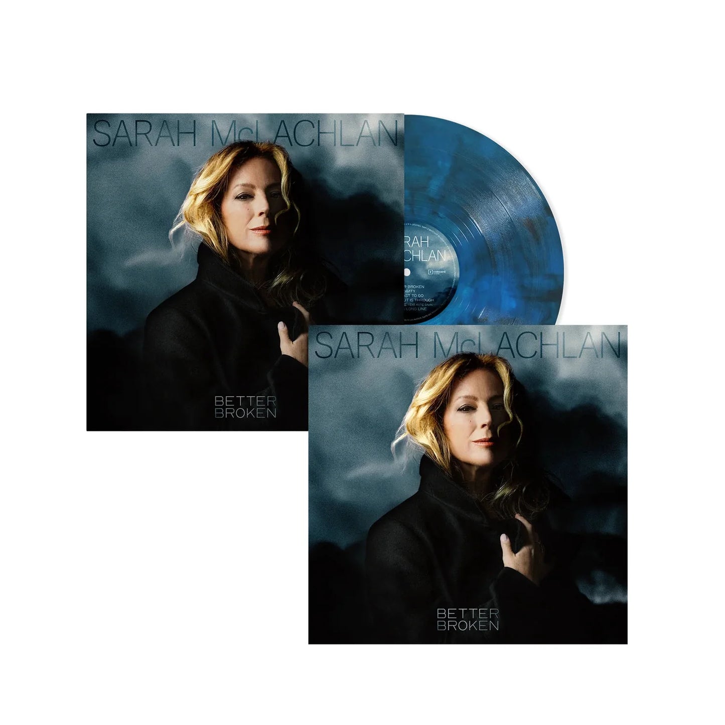 SIGNED Sarah McLachlan - Better Broken Blue Smoke Vinyl Record LP